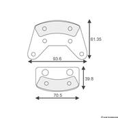 Kit plaquettes de frein M. I. (2x2) 