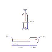 Vis à oeil femelle M6 x 65 acier