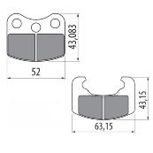 Plaquette de frein compatible Beringer
