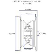 Jante Alu MI sans frein 6" x 80 mm