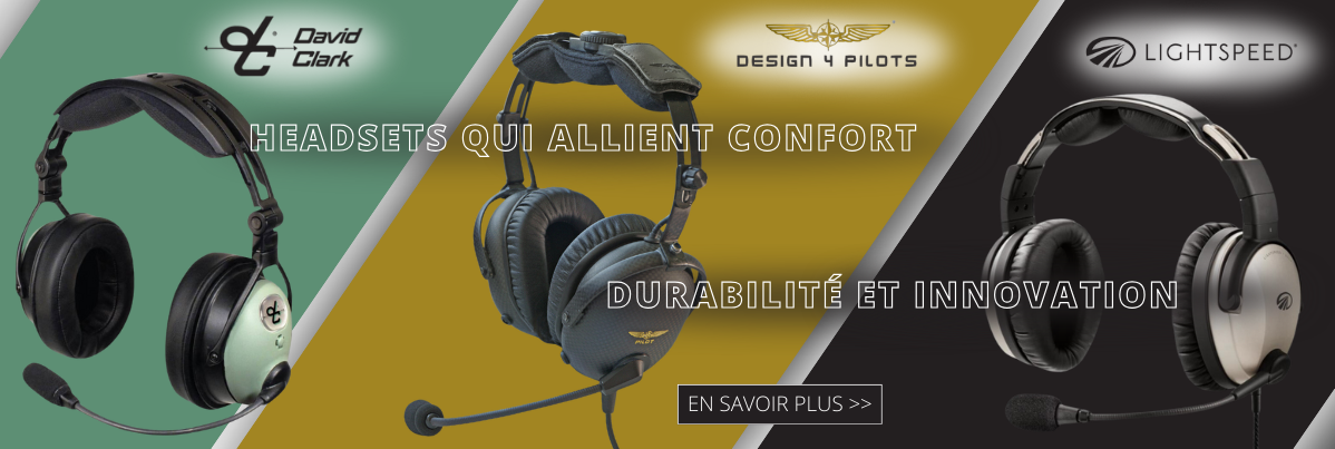 Headsets David Clark - design 4 pilote - lightspeed